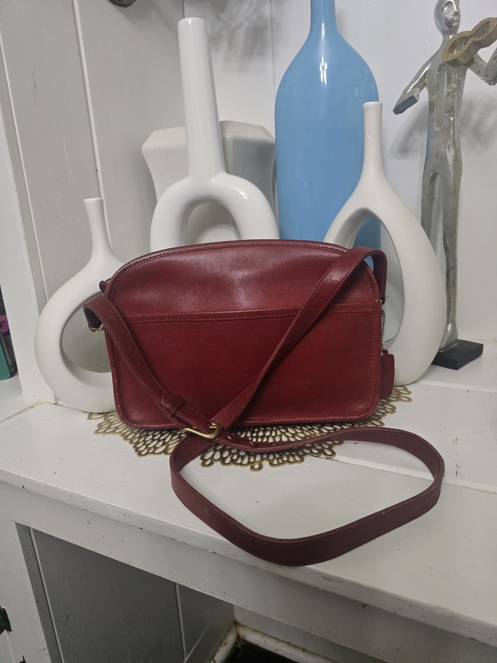 Vintage Coach Camera Bag Red NYC